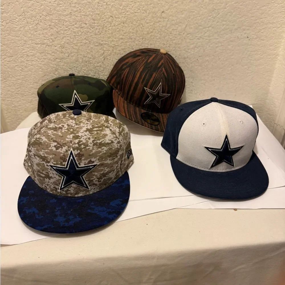 New Era Dallas Cowboys Multi-Color Star Patch Snapback Hats bundle 4